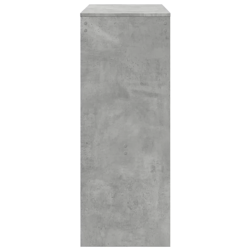 Table d’appoint multifonction avec étagères 90 x 40 x 103,5 cm en bois d'ingénierie gris DEC036382