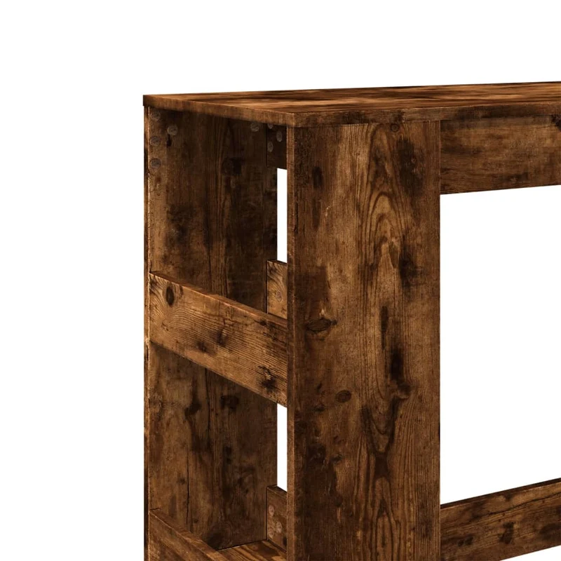 Table d’appoint multifonction avec étagères 90 x 40 x 103,5 cm bois d'ingénierie marron DEC036367