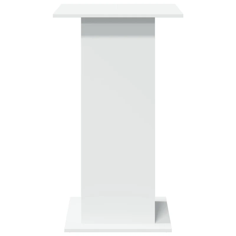 Table d’appoint multifonction avec rangement 60 x 60 x 102cm bois d’ingénierie blanc DEC036325