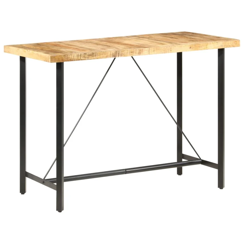 Table d’appoint multifonction 150 x 70 x 107 cm bois de manguier et fer DEC036310