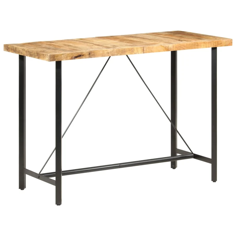 Table d’appoint multifonction 150 x 70 x 107 cm bois de manguier et fer DEC036310