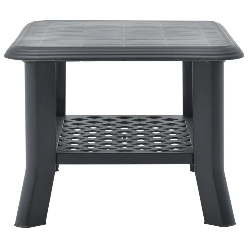 Table basse de salon pour intérieur et extérieur 90 x 60 x 46 cm plastique anthracite DEC037270