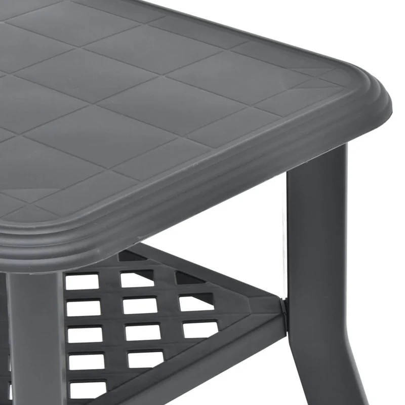 Table basse de salon pour intérieur et extérieur 90 x 60 x 46 cm plastique anthracite DEC037270