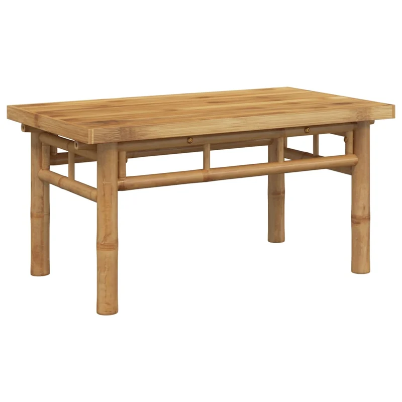 Table basse de salon design exotique 70 x 40 x 35 cm bambou avec finition naturelle DEC037127