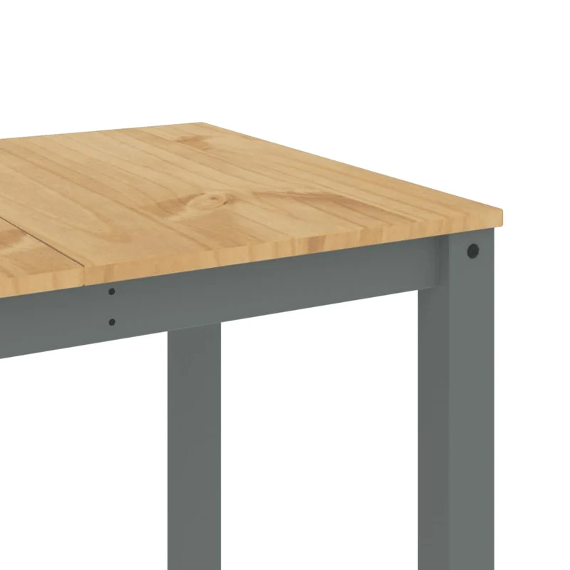 Table de salle à manger design classique 160 x 80 x 75 cm bois massif de pin gris DEC036904