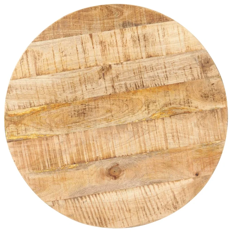 Table d'appoint auxiliaire table bistro plateau rond ø60 x 75 cm bois de manguier et fer DEC036583