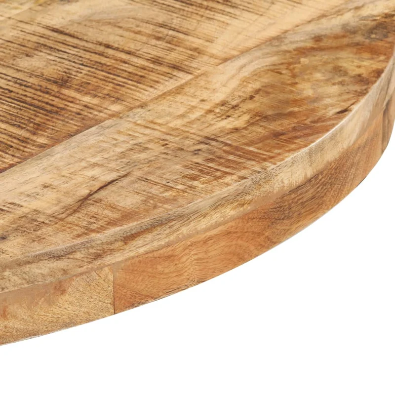 Table d'appoint auxiliaire table bistro plateau rond ø60 x 75 cm bois de manguier et fer DEC036583