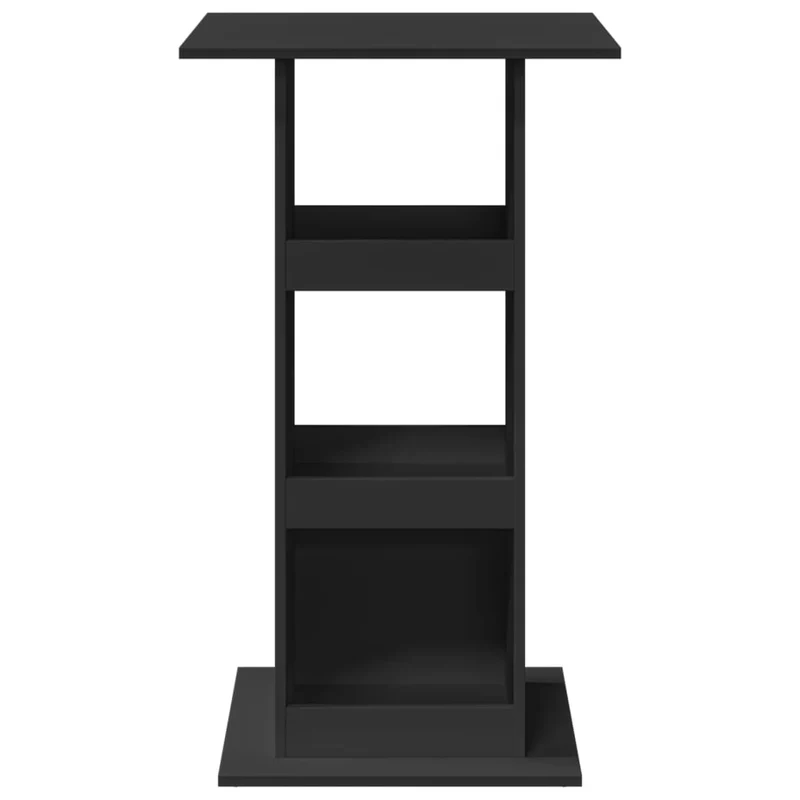 Table d’appoint multifonction avec étagère 60 x 60 x 102 cm bois d’ingénierie noir DEC036337