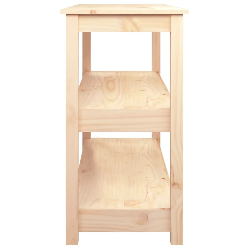Table console avec étagères 110 x 40 x 74 cm bois massif de pin non traité DEC031526