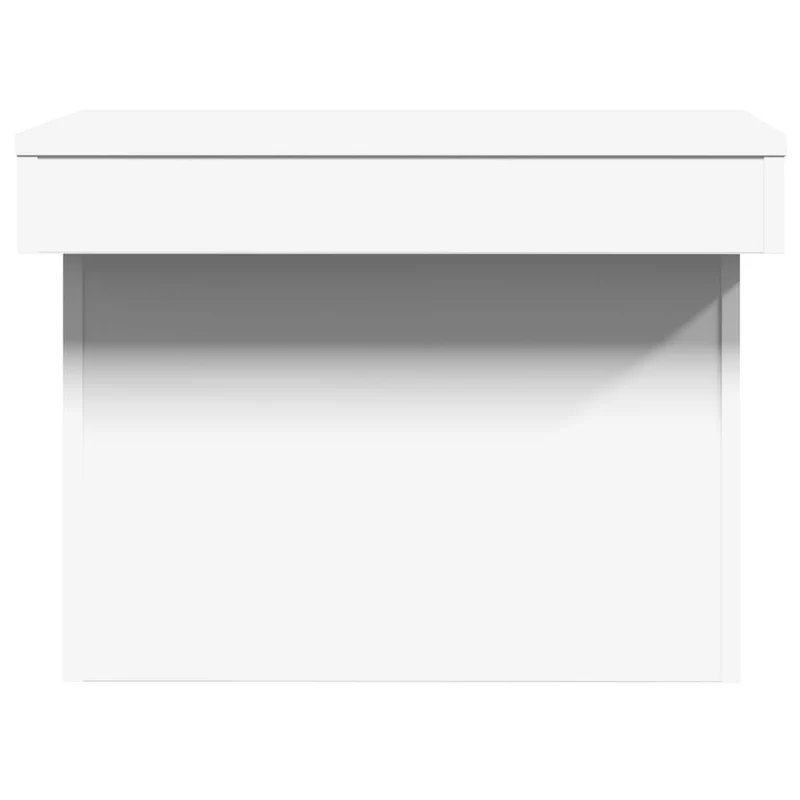 Table basse de salon plateau coulissant design moderne 100 x 55 x 40 cm bois d'ingénierie blanc DEC037799