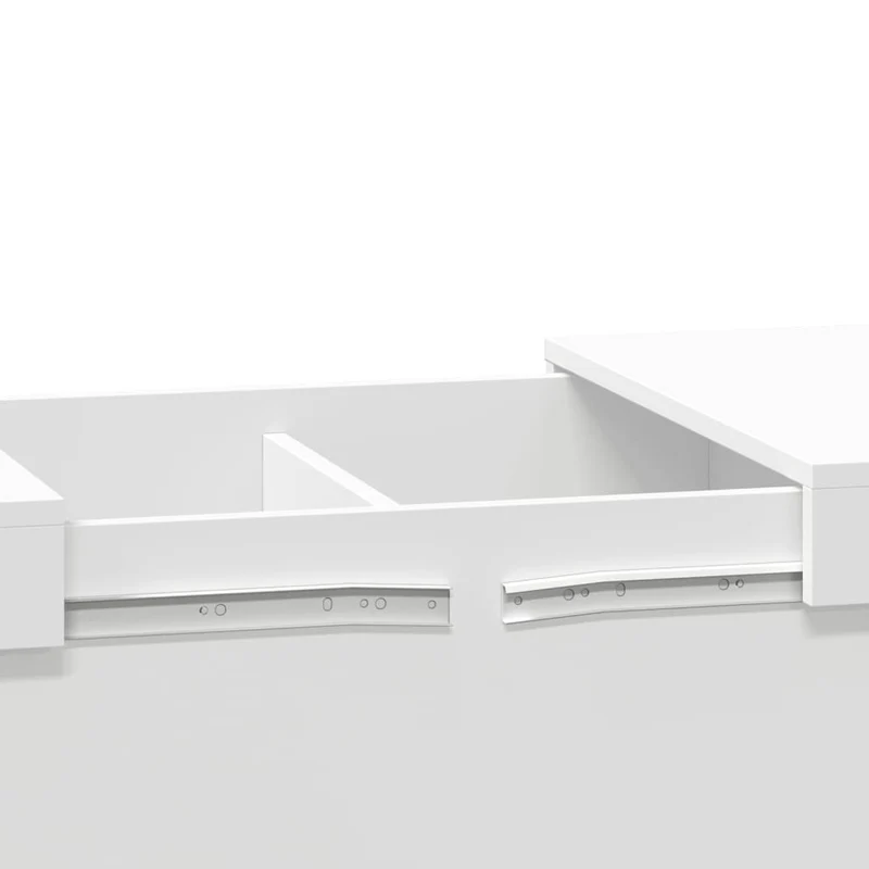 Table basse de salon plateau coulissant design moderne 100 x 55 x 40 cm bois d'ingénierie blanc DEC037799
