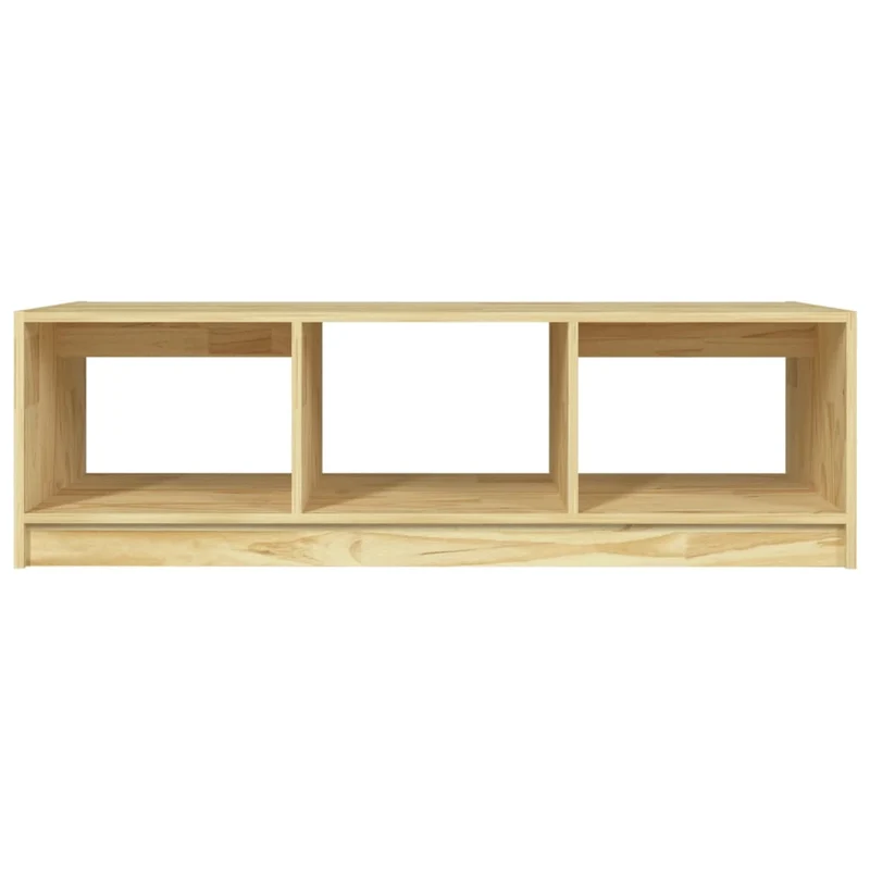 Table basse de salon avec compartiment ouvert 110 x 50 x 34 cm bois de pin massif non traité DEC036984
