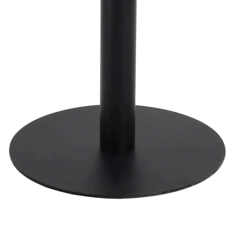 Table d'appoint auxiliaire hauteur 75 cm en MDF marron clair et acier noir DEC036569