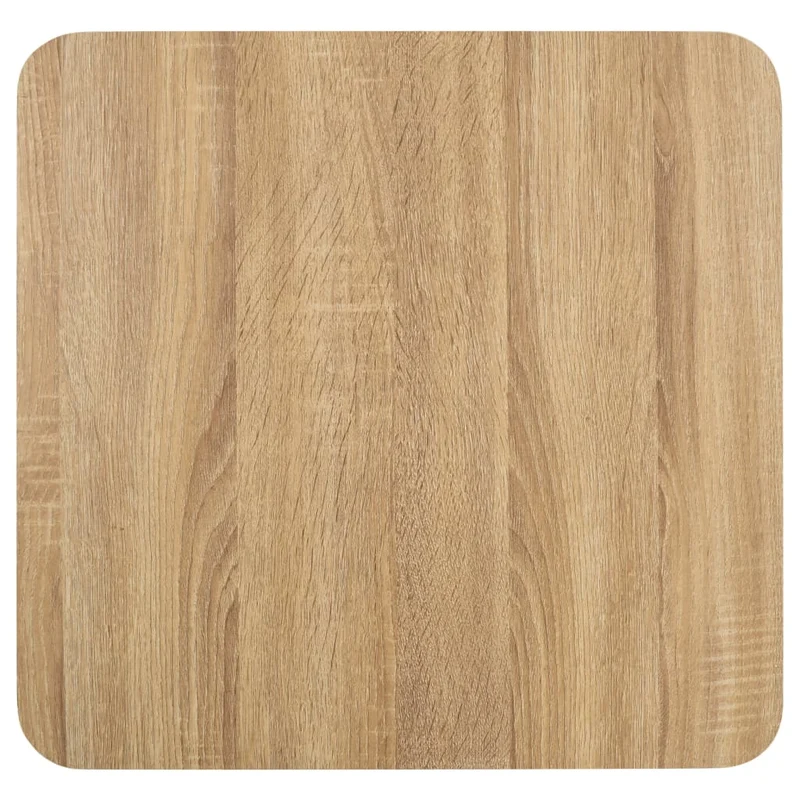 Table d'appoint auxiliaire table de bistro hauteur 75 cm MDF et acier blanc DEC036562