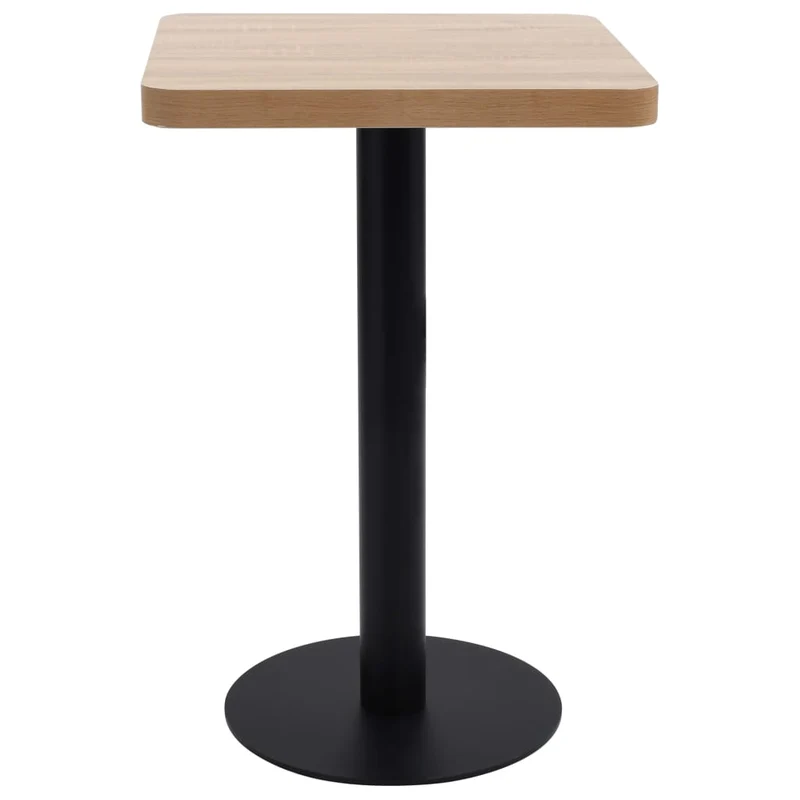 Table d'appoint auxiliaire table bistro hauteur 75 cm en MDF et acier noir DEC036561