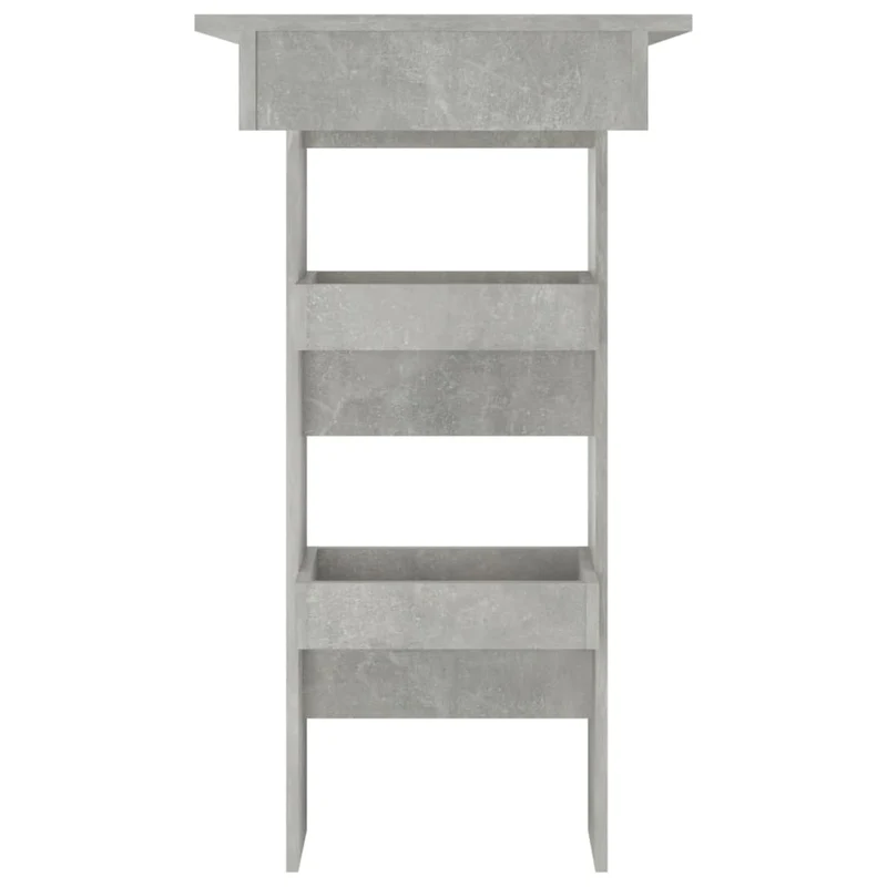 Table d’appoint multifonction murale avec étagères 102 x 45 x 103,5cm bois d'ingénierie gris DEC036476