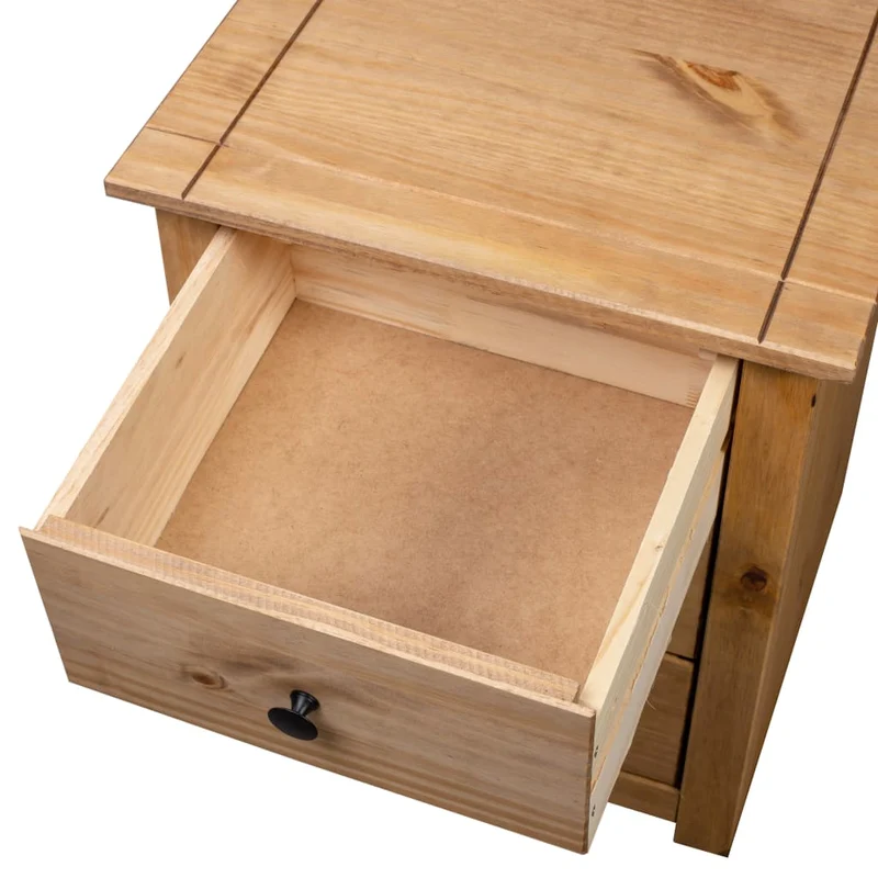 Table de chevet avec 3 tiroirs 46 x 40 x 57 cm bois de pin massif DEC033022