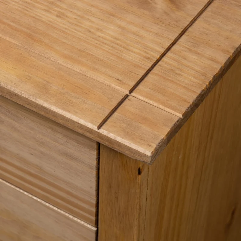 Table de chevet avec 3 tiroirs 46 x 40 x 57 cm bois de pin massif DEC033022