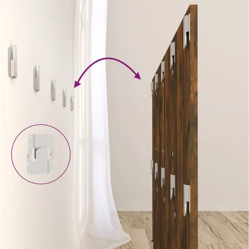 Tête de lit accessoire couchage chambre à coucher meuble avec chevet intégré étagère MDF marron clair TDL0205845