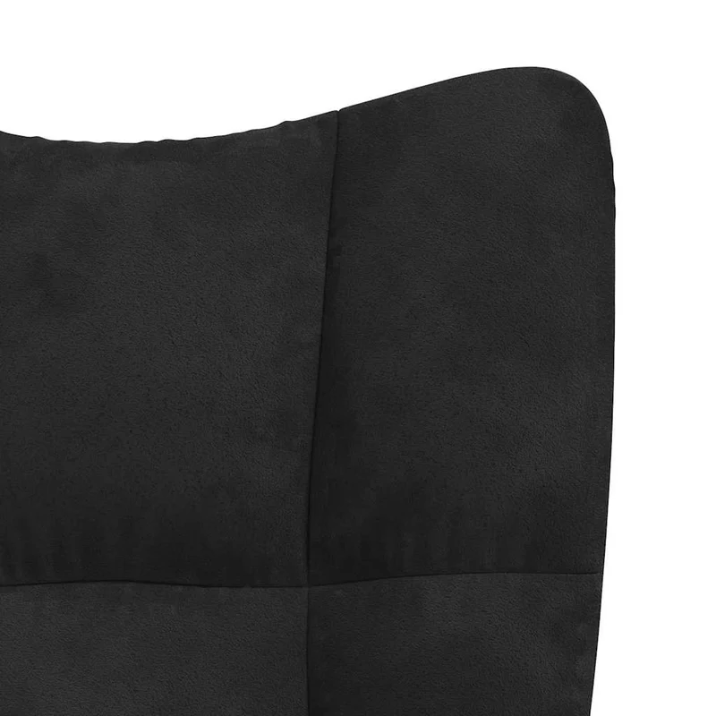 Fauteuil lounge chaise de bureau sur roulettes design moderne en velours noir DEC026741