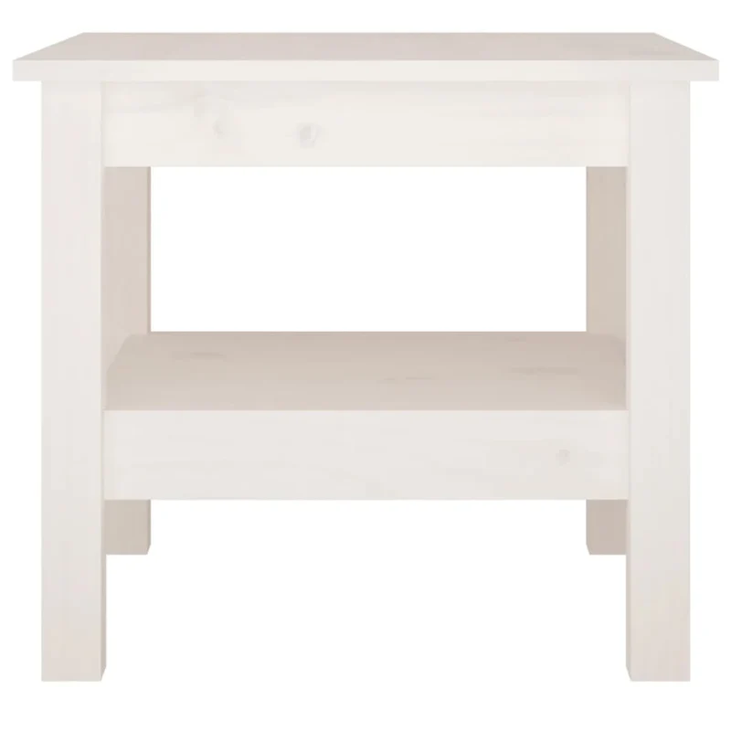 Table basse de salon design simple 45 x 45 x 40 cm bois massif de pin blanc DEC037868