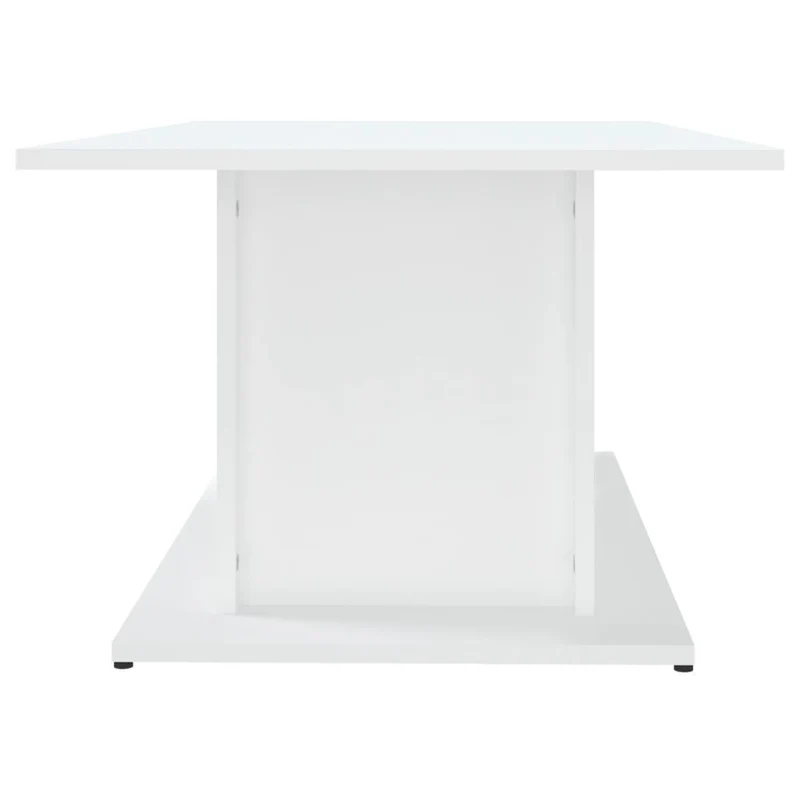 Table basse de salon design moderne 102 x 55,5 x 40 cm bois d'ingénierie blanc DEC037826