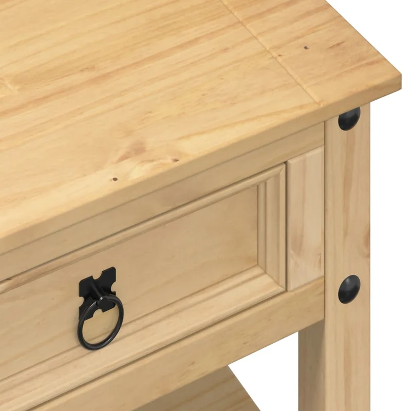 Table basse de salon design rustique avec tiroirs 100 x 48 x 45 cm bois de pin massif DEC037762