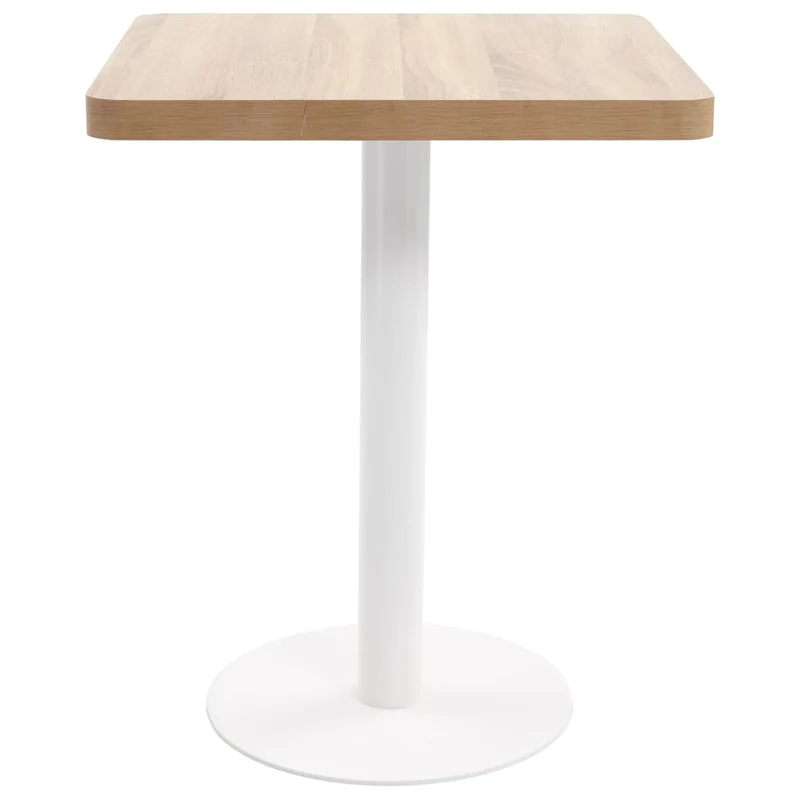 Table d'appoint auxiliaire table de bistrot hauteur 75 cm en MDF et acier blanc DEC036566