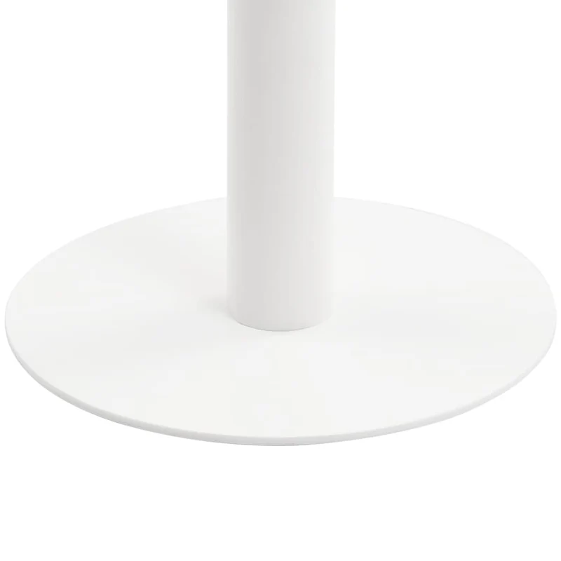 Table d'appoint auxiliaire table bistro hauteur 75 cm en MDF et acier blanc DEC036564