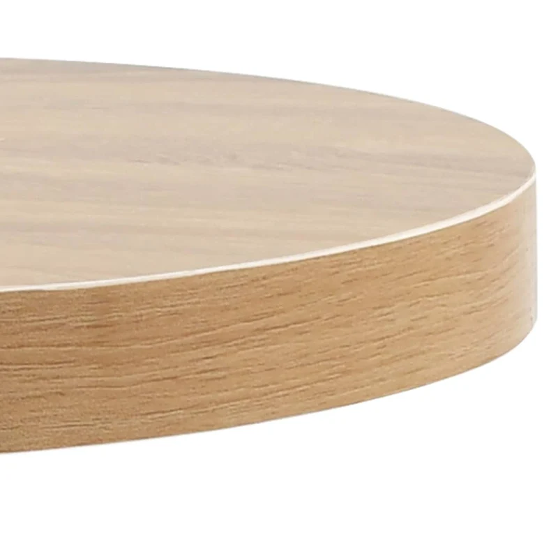 Table d'appoint auxiliaire table bistro hauteur 75 cm en MDF et acier blanc DEC036564