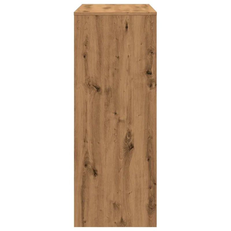 Table d’appoint multifonction avec étagères en bois d'ingénierie couleur chêne DEC036362