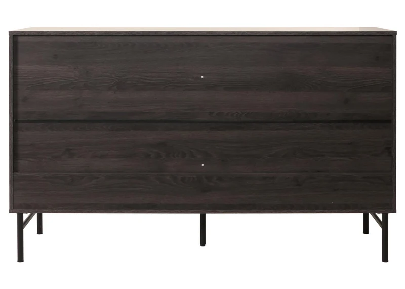 Buffet commode avec 4 compartiments de rangement en bois de manguier 94x151x40 cm gris foncé 04_0006003