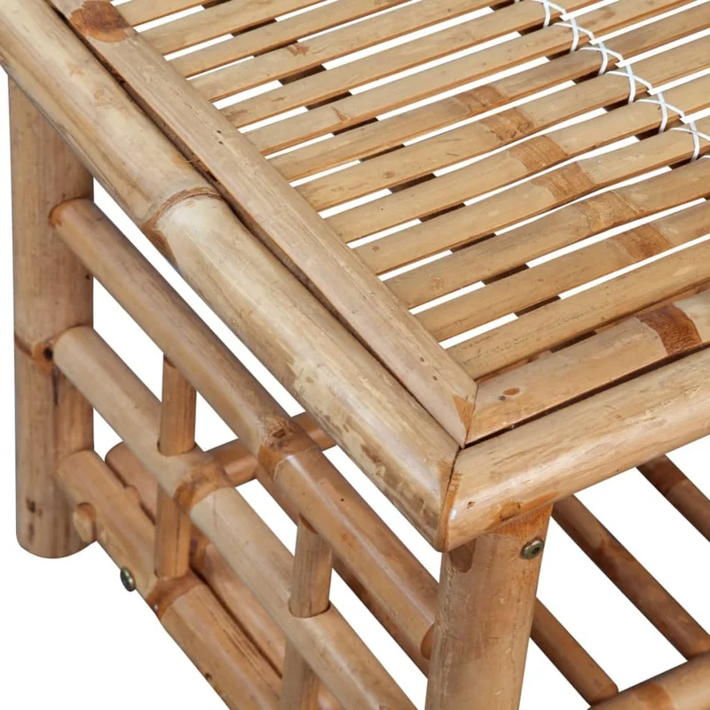 Table basse de salon style tropical 90 x 50 x 45 cm bambou marron DEC037767
