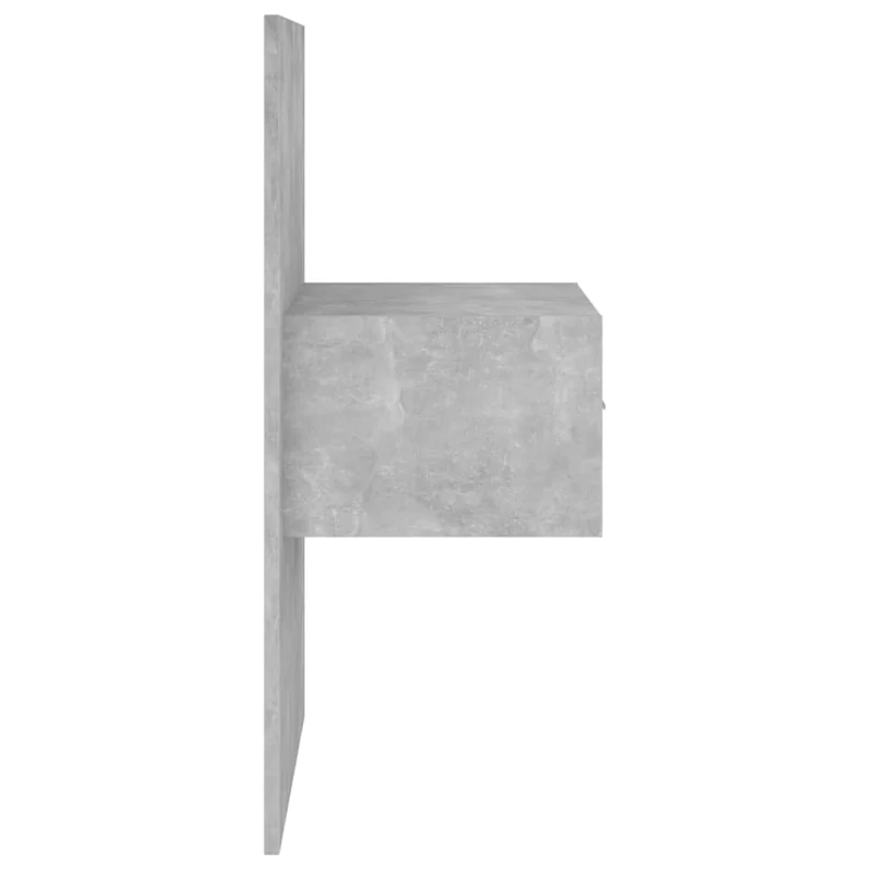 Tête de lit accessoire couchage chambre à coucher meuble avec chevet intégré étagère MDF gris TDL0205819
