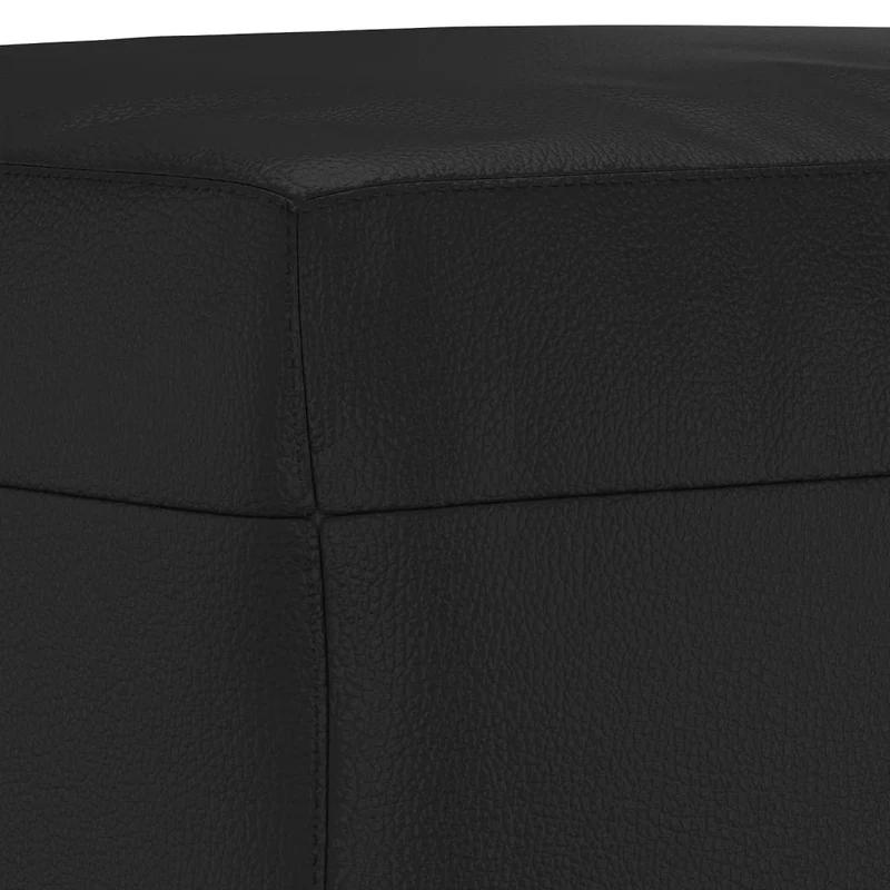 Repose-pieds tabouret 60 x 50 x 41 cm en PVC noir DEC030488