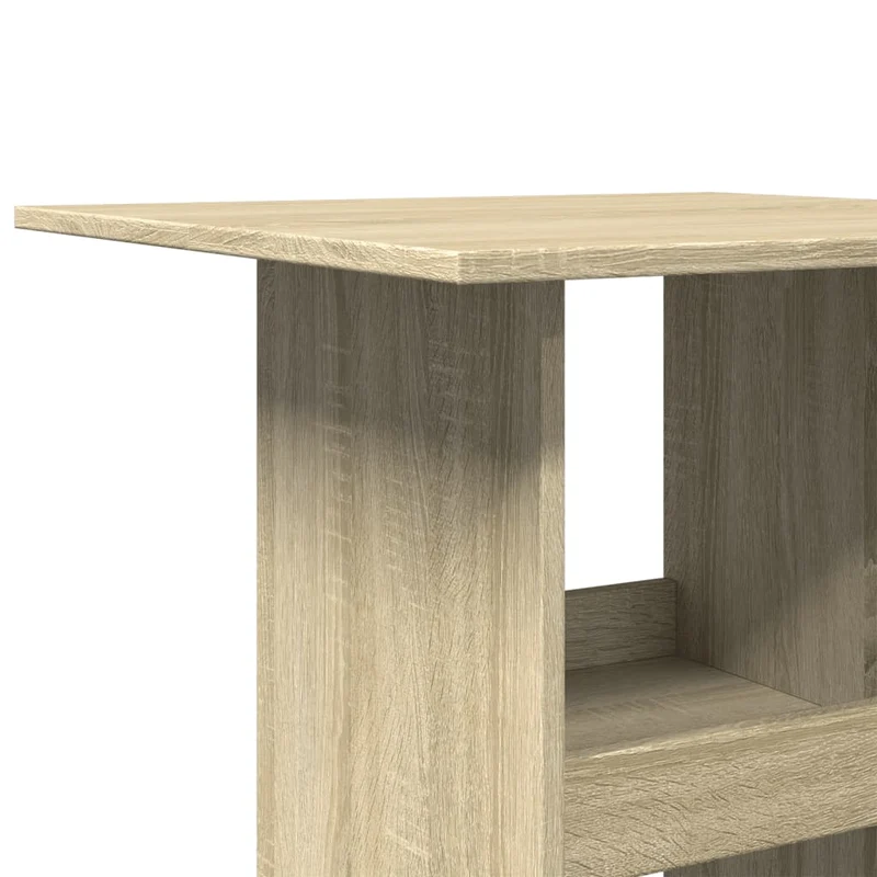 Table d’appoint multifonction avec rangement en bois d'ingénierie couleur chêne DEC036330
