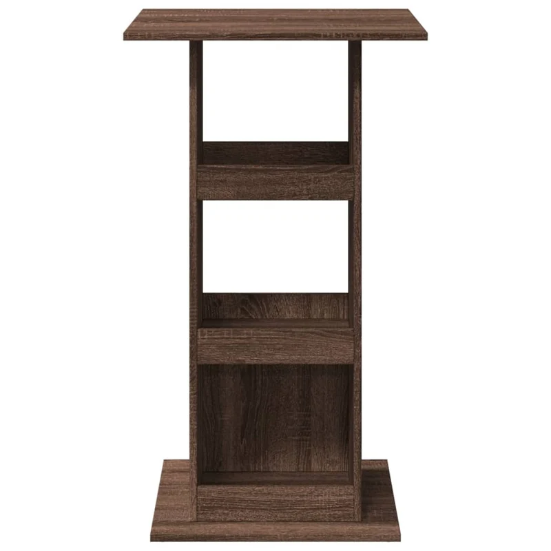 Table d’appoint multifonction avec étagère de rangement en bois d’ingénierie marron DEC036328