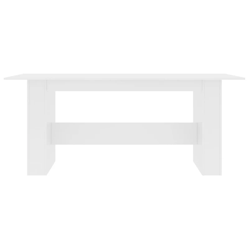 Table de salle à manger design moderne 180 x 90 x 76 cm bois d’ingénierie blanc DEC036762