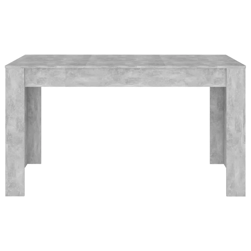 Table de salle à manger design simple 140 x 74,5 x 76 cm aggloméré gris DEC036639