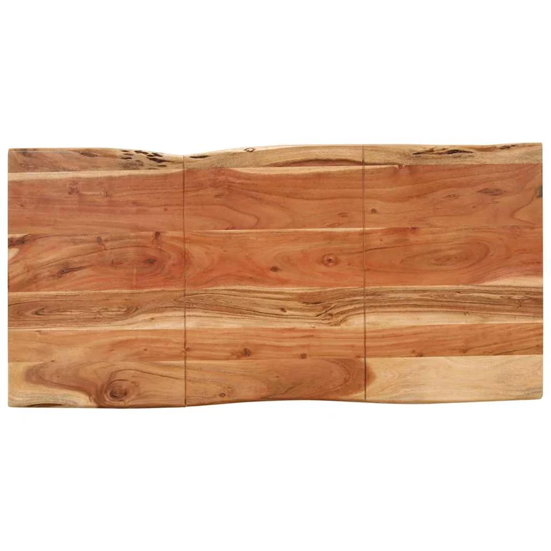 Table de salle à manger design industriel 140 x 70 x 76 cm bois d'acacia et acier DEC036602