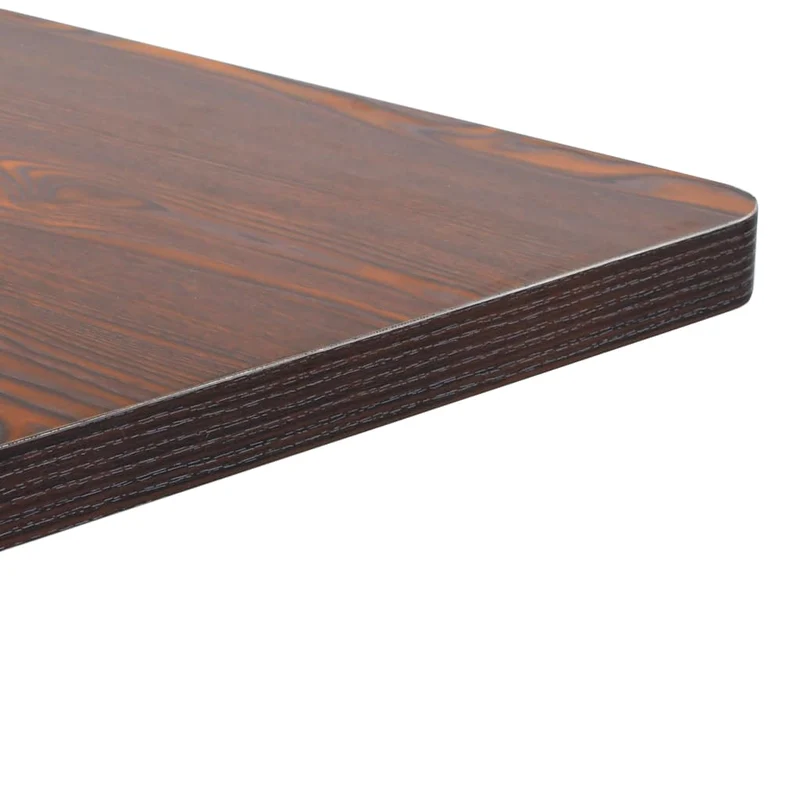 Table d'appoint auxiliaire table de bistro 60 x 60 cm MDF marron foncé et acier noir DEC036575