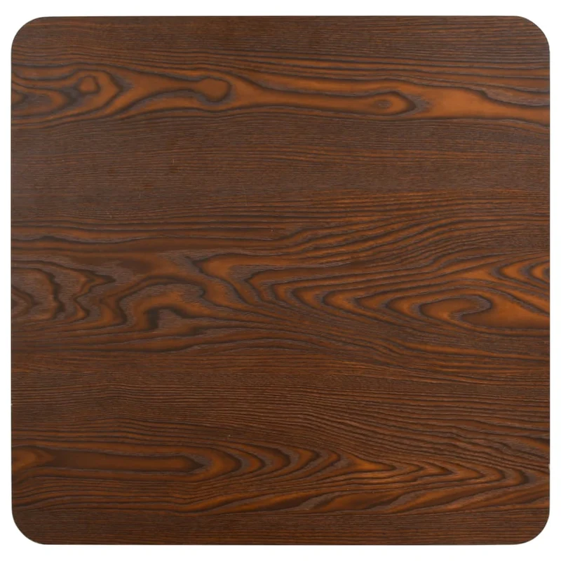 Table d'appoint auxiliaire table de bistro 60 x 60 cm MDF marron foncé et acier noir DEC036575