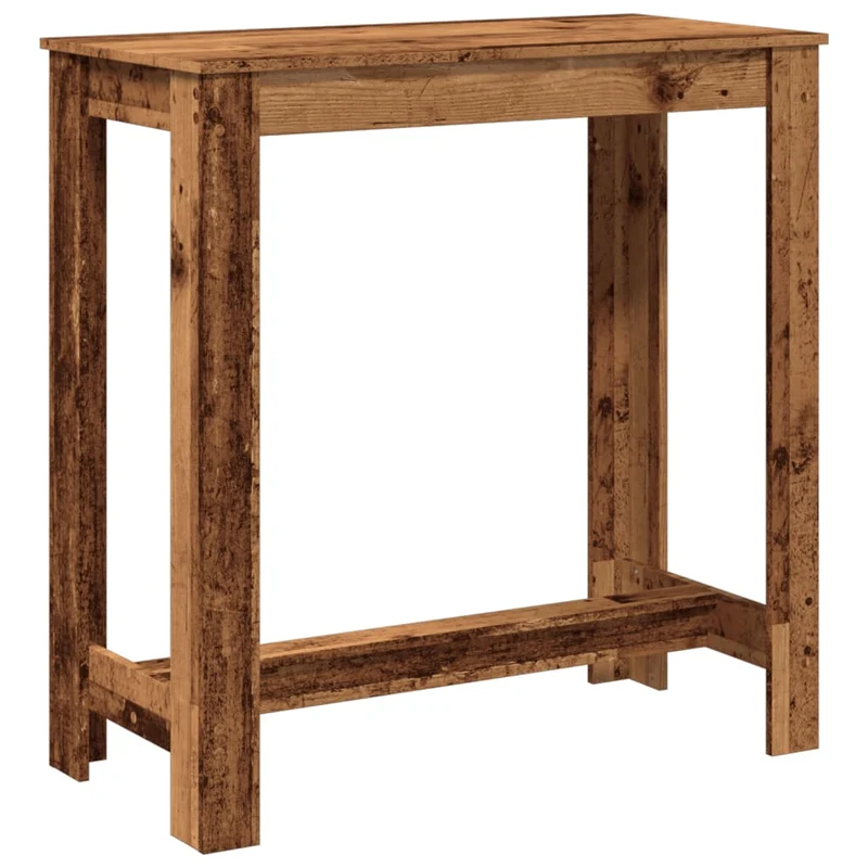 Table d’appoint multifonction table de bar 102 x 50 x 103,5 cm bois d'ingénierie marron DEC036503