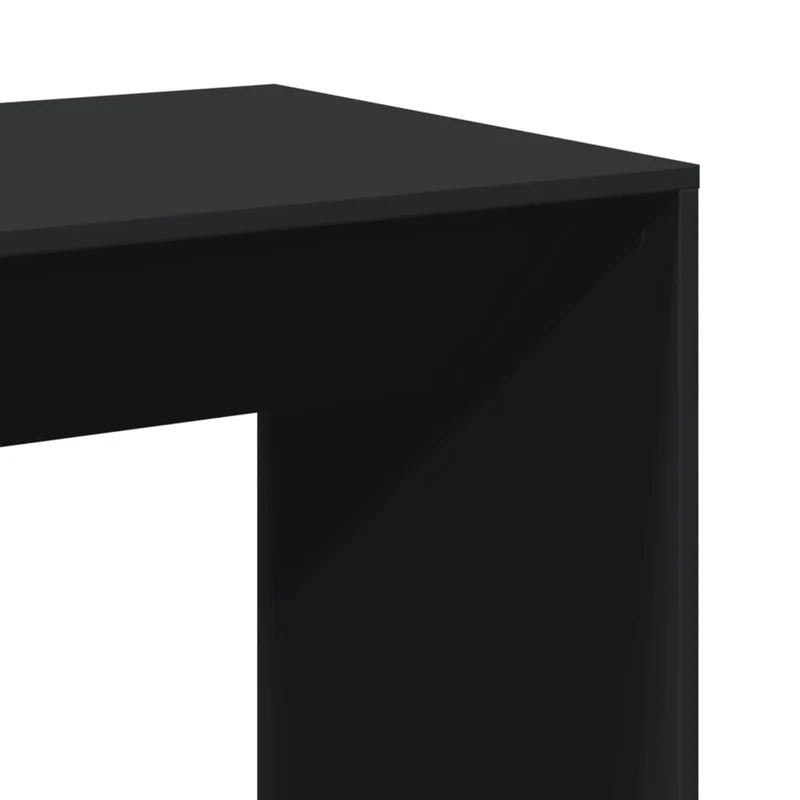 Table d’appoint multifonction table haute 51 x 50 x 103,5 cm bois d'ingénierie noir DEC036488