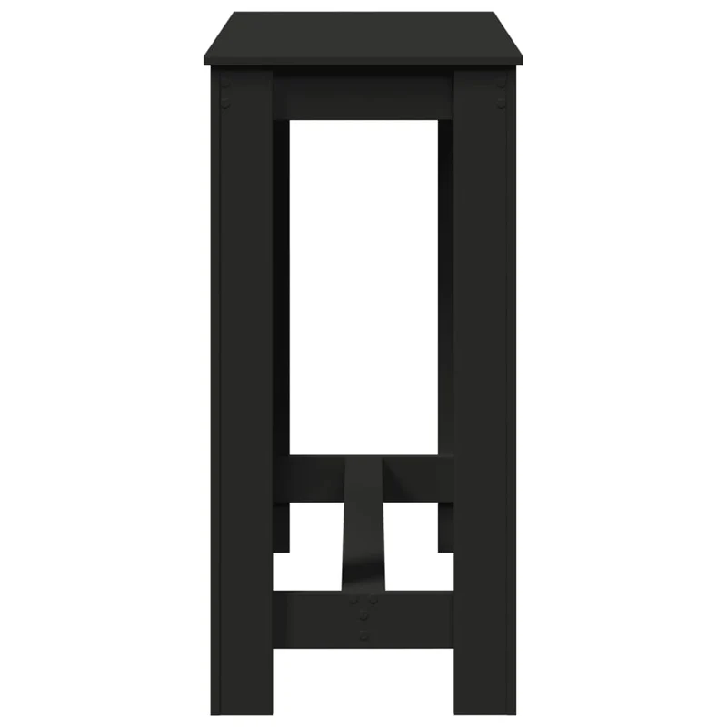 Table d’appoint multifonction table haute 102 x 50 x 103,5 cm bois d'ingénierie noir DEC036479