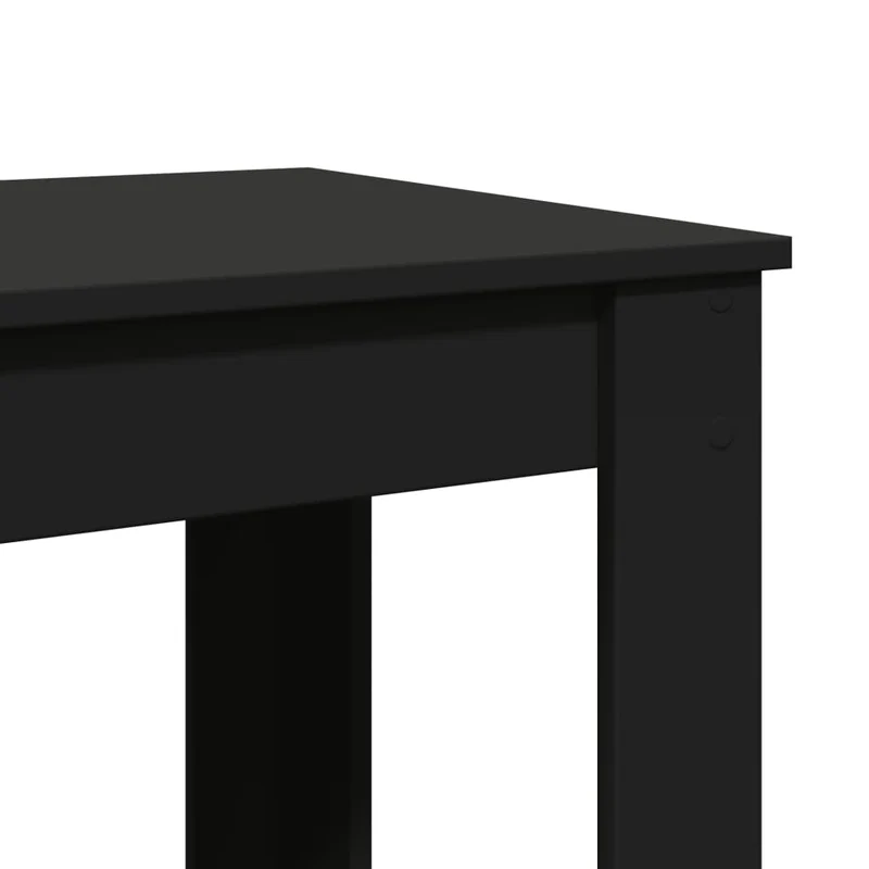 Table d’appoint multifonction table haute 102 x 50 x 103,5 cm bois d'ingénierie noir DEC036479