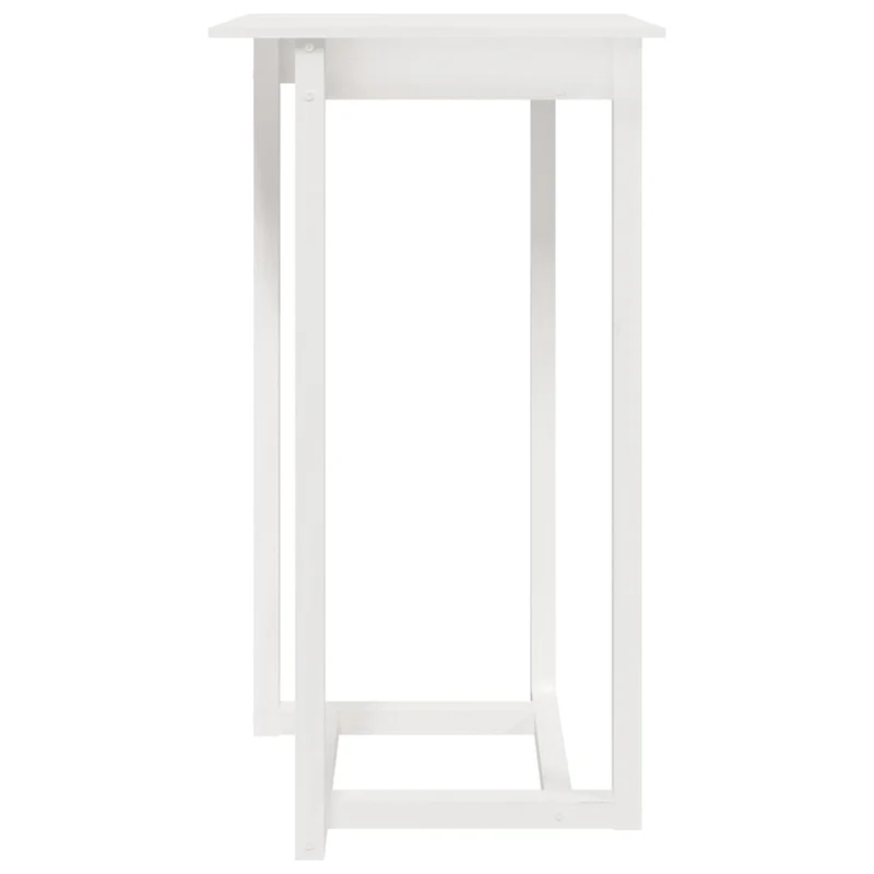 Table d’appoint multifonction table haute 60 x 60 x 110 cm bois massif de pin blanc DEC036416