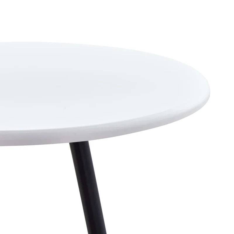 Table d’appoint multifonction table haute de bar 60 x 107,5 cm MDF blanc et acier DEC036414