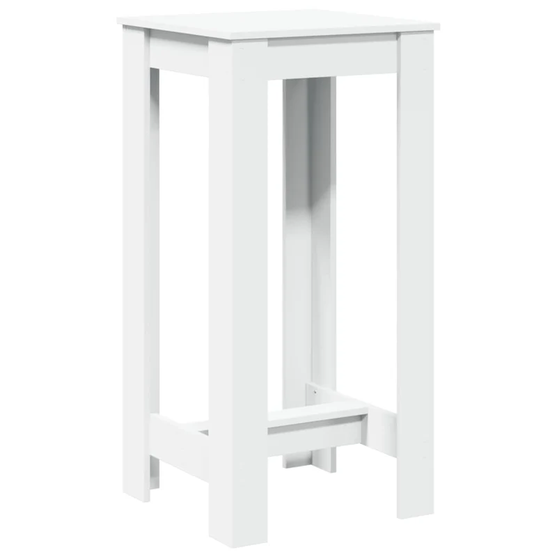 Table d’appoint multifonction table haute 51 x 50 x 103,5 cm bois d'ingénierie blanc DEC036413
