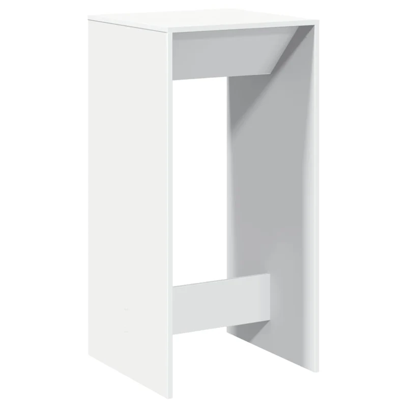 Table d’appoint multifonction table haute 51 x 50 x 103,5 cm bois d'ingénierie blanc DEC036412